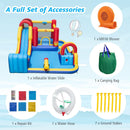 7 in 1 Outdoor Inflatable Bounce House with Water Slides and Splash Pools with 680W Blower by LJGDeals