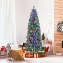 Pre-Lit Blue Artificial Christmas Tree Slim with 9 Lighting Modes by DirectDeals
