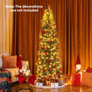 Pre-Lit Blue Artificial Christmas Tree Slim with 9 Lighting Modes by LJGDeals