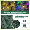 Pre-Lit Blue Artificial Christmas Tree Slim with 9 Lighting Modes by LJGDeals