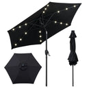 7.5 Feet Solar Powered Patio Umbrella with LED Lights and Crank Handle by LJGDeals