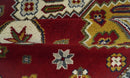 Hand Knotted Traditional Kazak Wool Area Rug 7x7 - Rust Ivory Armenian