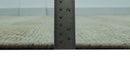 Custom Made Transitional Design Beige Hand Knotted Wool Area Rug
