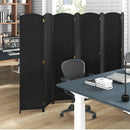 8-Panel Folding Room Divider with Hand-woven Texture and Wood Frame by LJGDeals
