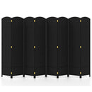 8-Panel Folding Room Divider with Hand-woven Texture and Wood Frame by LJGDeals