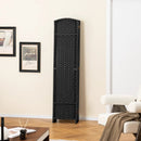 8-Panel Folding Room Divider with Hand-woven Texture and Wood Frame by DirectDeals