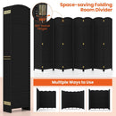 8-Panel Folding Room Divider with Hand-woven Texture and Wood Frame by DirectDeals
