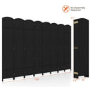 8-Panel Folding Room Divider with Hand-woven Texture and Wood Frame by LJGDeals