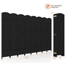 8-Panel Folding Room Divider with Hand-woven Texture and Wood Frame by DirectDeals