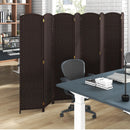 8-Panel Folding Room Divider with Hand-woven Texture and Wood Frame by LJGDeals