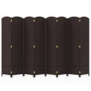 8-Panel Folding Room Divider with Hand-woven Texture and Wood Frame by LJGDeals