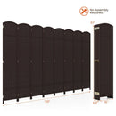 8-Panel Folding Room Divider with Hand-woven Texture and Wood Frame by LJGDeals