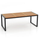 79 Inch Acacia Wood Patio Table with 1.9 Inch Umbrella Hole for Garden and Poolside by LJGDeals