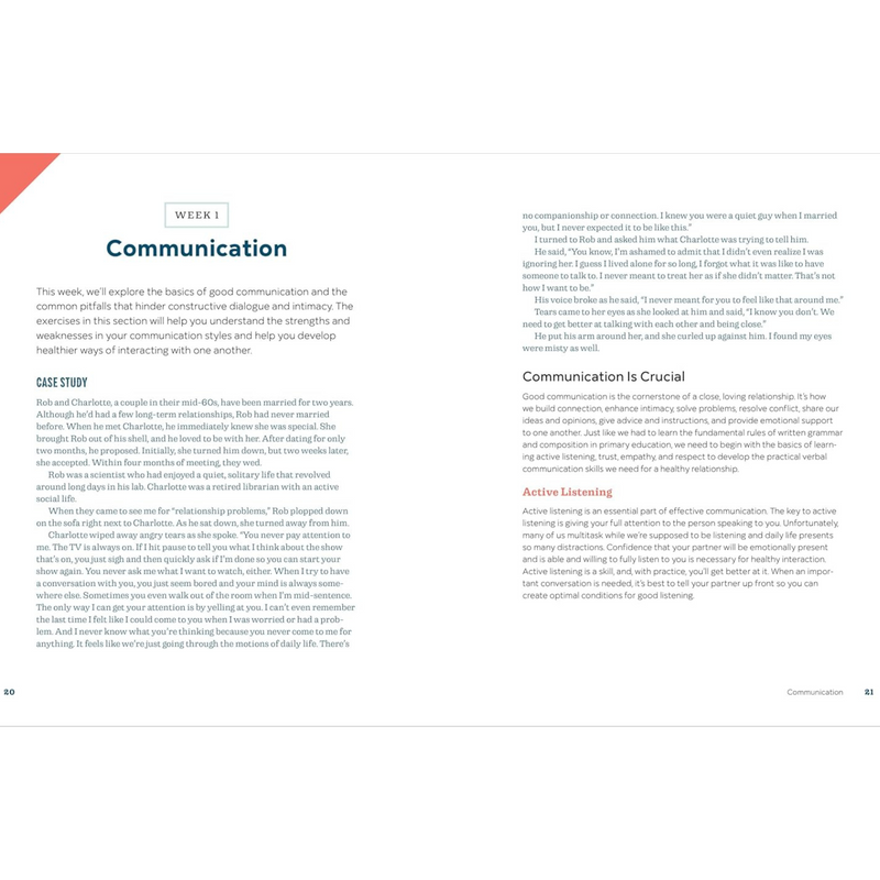 8-Week Couples Therapy Workbook: Essential Strategies to Connect, Improve Communication, and Strengthen Your Relationship (Spiral Bound)