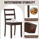 Set of 2 Wood Dining Chairs with Solid Rubber Wood Legs by LJGDeals