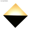 GobekUsa 8" Contemporary LED Wall Lamp - Acrylic Shade, Black/White Square Wall Sconce Light