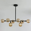 GobekUsa 8-Light Black Nordic Globe Island Pendant for Restaurants