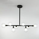 GobekUsa 8-Light Black Nordic Globe Island Pendant for Restaurants