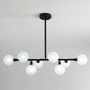 GobekUsa 8-Light Black Nordic Globe Island Pendant for Restaurants