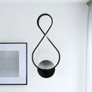 GobekUsa 8-Shaped Acrylic LED Wall Sconce in Black/White - Warm/White Lighting