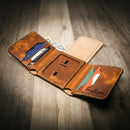 Badge Trifold Wallet by Bull Sheath Leather