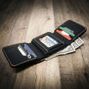 Badge Trifold Wallet - Black