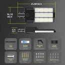 9500W Aluminum Solar Street Lights Outdoor, 500000LM High Powered Commercial Parking Lot Lights 6500K Dusk to Dawn with Remote