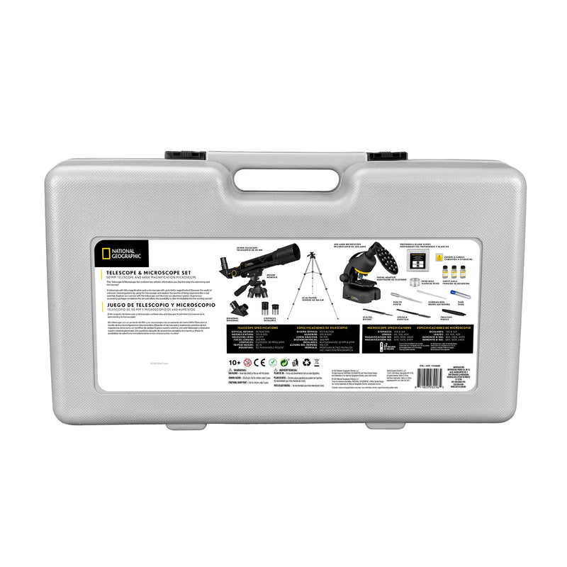 50mm Telescope and 640x Microscope Set with Hard Case