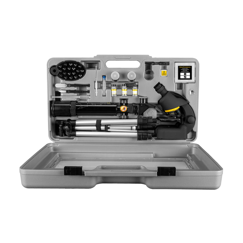 50mm Telescope and 640x Microscope Set with Hard Case