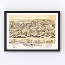 Vintage Map of West Medway, Massachusetts 1887
