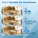 10000 BTU Portable Air Conditioner 3 in 1 Floor AC Unit with Fan and Dehumidifier by LJGDeals