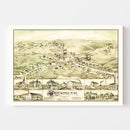 Vintage Map of Wrentham, Massachusetts 1888