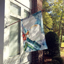 Flower - Magnolia House Flag 28x40 Porch Sleeve Pole Decorative Outside Yard Banner Artwork Wall Hanging, Polyester