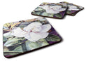 Flower - Magnolia Foam Coasters Set of 4 Cup Coasters for Indoor Outdoor, Tabletop Protection, Anti Slip, Mouse pad Material