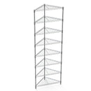 8 Tier Triangles Corners Wire Shelving Unit, NSF Height Adjustable Metal Storage Shelves, Heavy Duty Storage Wire Rack Metal Shelves - 82" H x 20" L x 20" D - Chrome