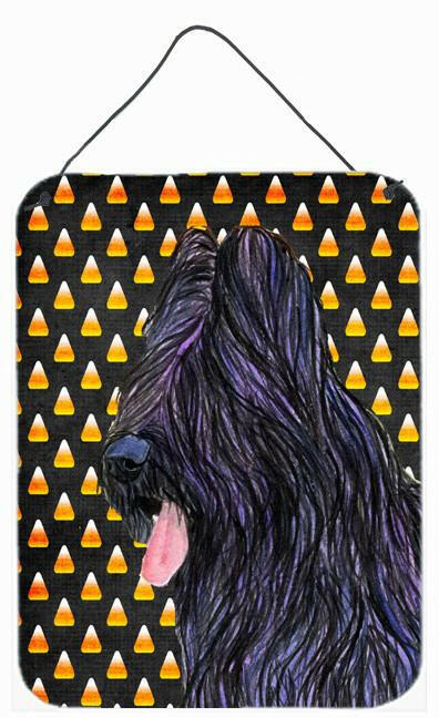 Briard Candy Corn Halloween Portrait Wall or Door Hanging Prints