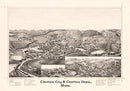 Vintage Map of Charlton City, Massachusetts 1887
