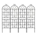 4 Pack Metal Garden Trellis 71" x 19.7" Rustproof Trellis for Climbing Plants Outdoor Flower Support Black