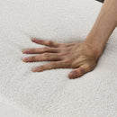 52" Bench for Bedroom End of Bed Modern Contemporary Design Ottoman Couch Long Bench Window Sitting Fireplace Bench, Teddy White (Ivory)