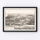 Vintage Map of Cochituate, Massachusetts 1887
