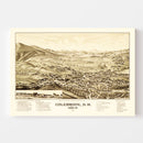 Vintage Map of Colebrook, New Hampshire 1887