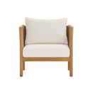 4-Piece Outdoor Sofa Set with Acacia Wood Frame in Teak Look by HouseOfZazla