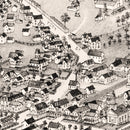 Vintage Map of Poultney, Vermont 1886
