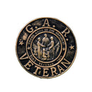 GAR Veteran Grave Marker & Flag Holder with Aluminum Ground Spike | Made in USA by Flagman of America