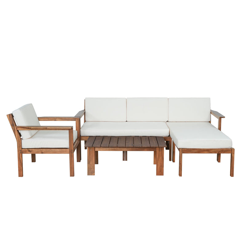 A Multi-person Sofa Set with A Small Table, Suitable for Gardens, Backyards, and Balconies.