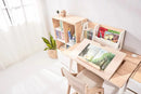 Adjustable Calla Wood Growth Desk with Easel - Natural Color