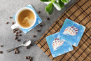 Shells Foam Coasters Set of 4 Cup Coasters for Indoor Outdoor, Tabletop Protection, Anti Slip, Mouse pad Material