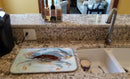 Blue Crab Dish Drying Mat – Absorbent, Artistic Kitchen Essentials 8011DDM