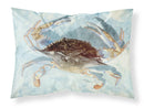 Blue Crab Standard Pillowcases – Artistic Decorative Front, Crisp White Back