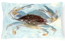 Blue Crab   Canvas Fabric Decorative Pillow